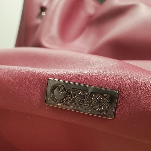 Carlos Santana Burgundy Studded Tote Bag - Picture 3 of 13